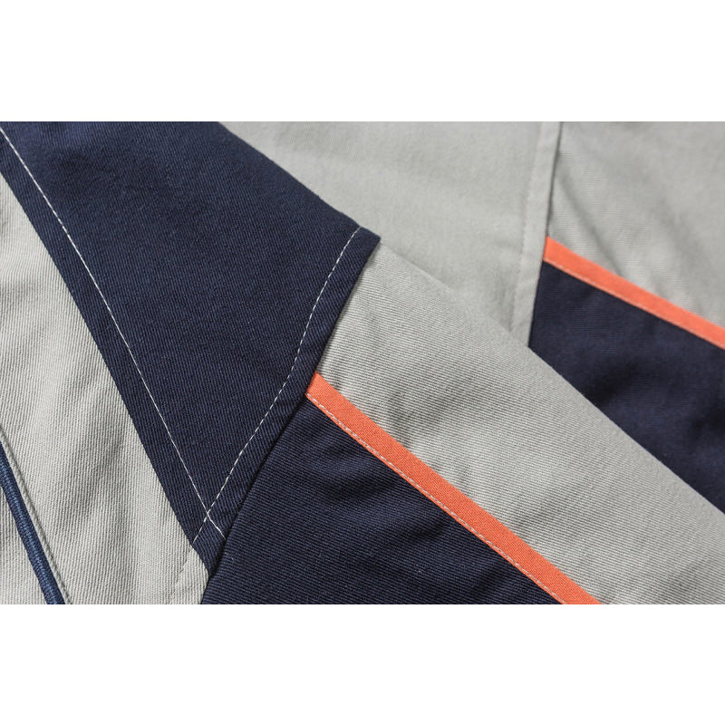 Alphabet-switched color-coordinated embroidered jacket