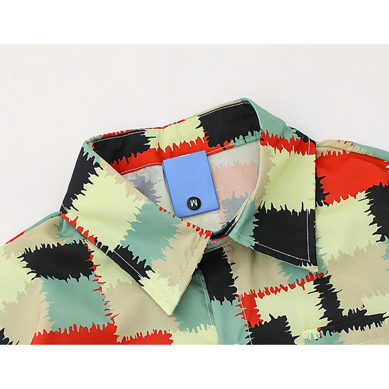 New for summer: Vintage check print short sleeve shirt