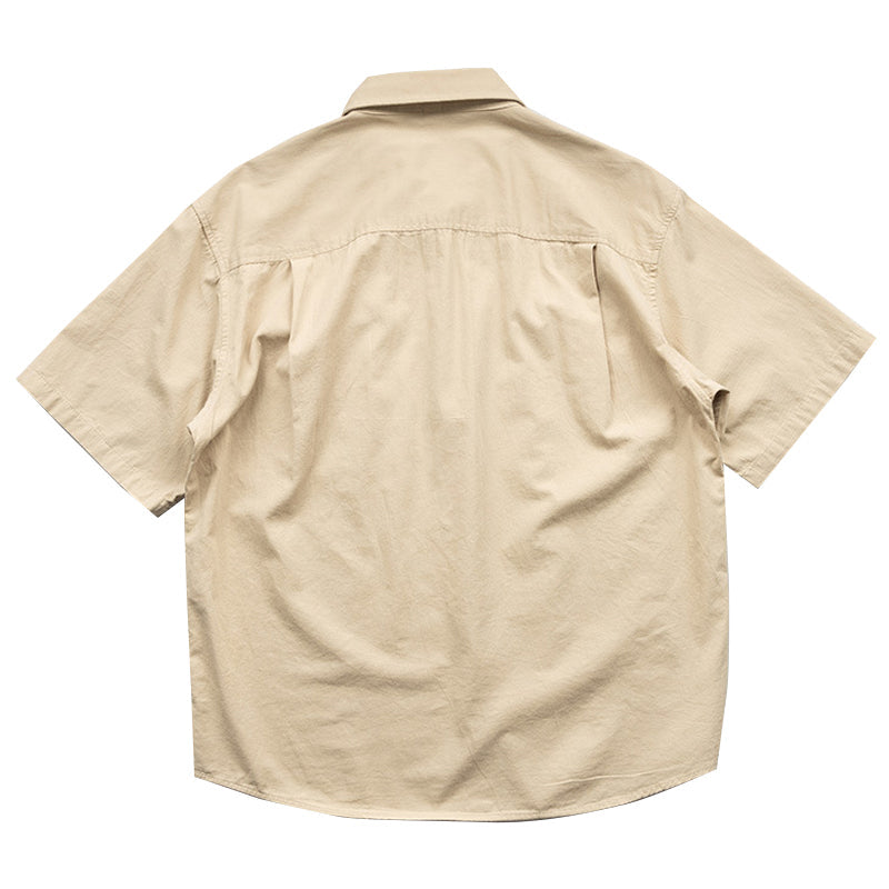 Flap pocket plain work shirt