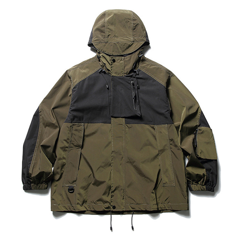 Outdoor color-coordinated functional jacket, lightweight and waterproof