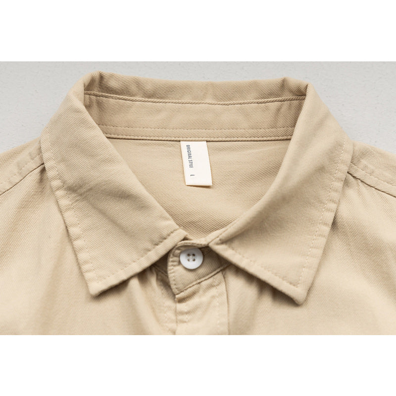 Flap pocket plain work shirt