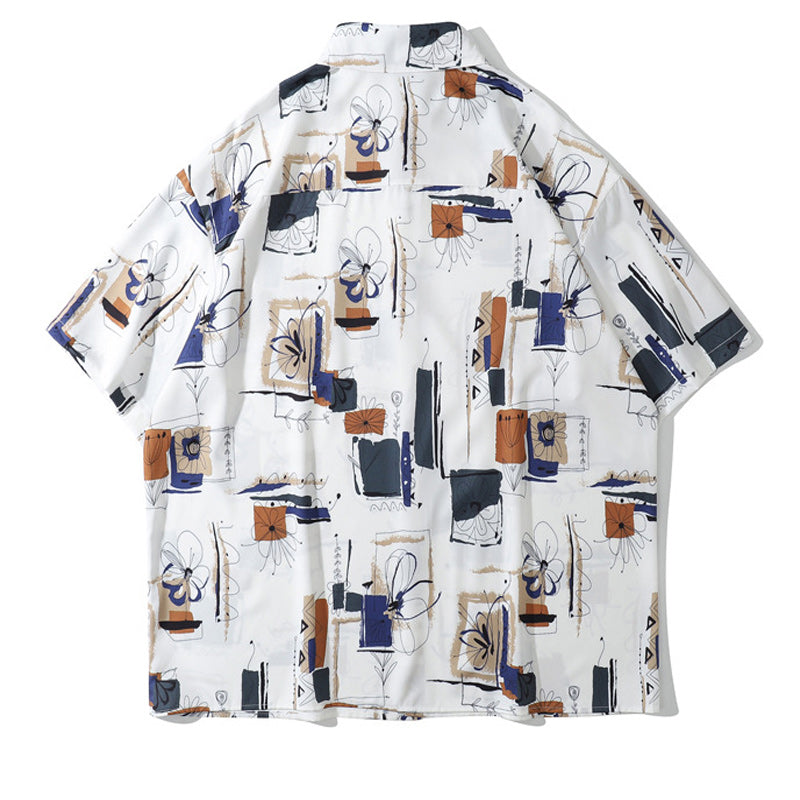 Vintage Print Aloha Short Sleeve Shirt