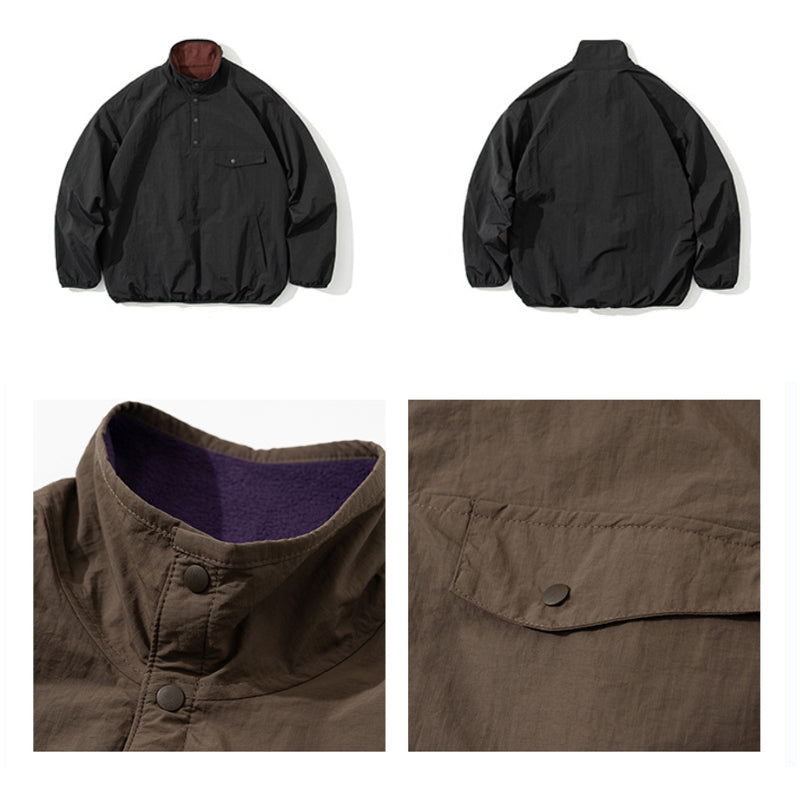2-in-1 suede jacket, casual, double-sided, warm coat