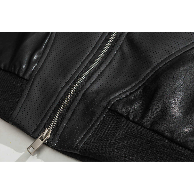 Retro Black Motorcycle Jacket