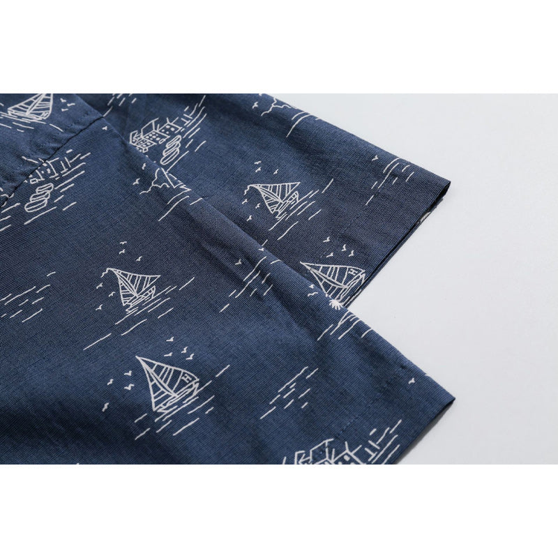 Casual all-over print aloha shirt