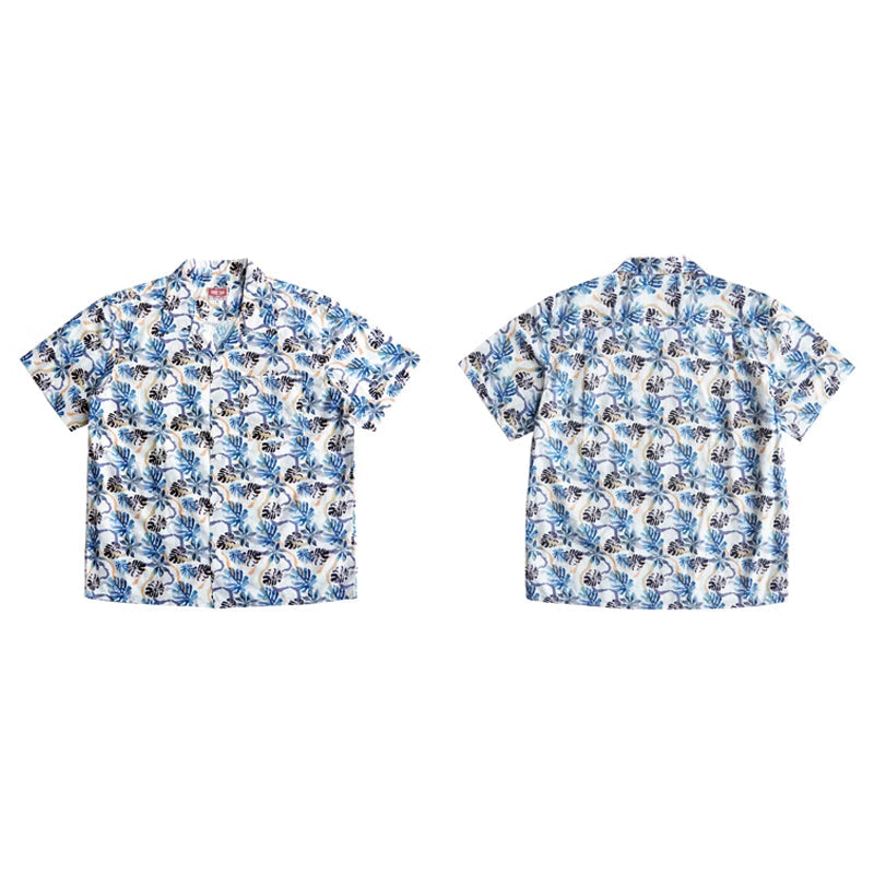 Monstera Print Cuban Shirt