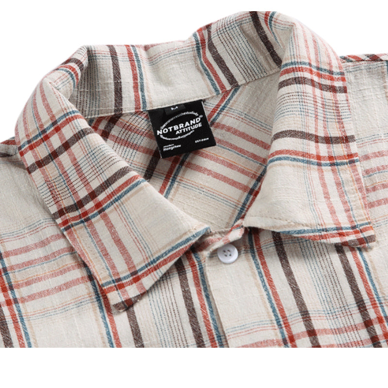 New summer multi-pocket short-sleeved work shirt