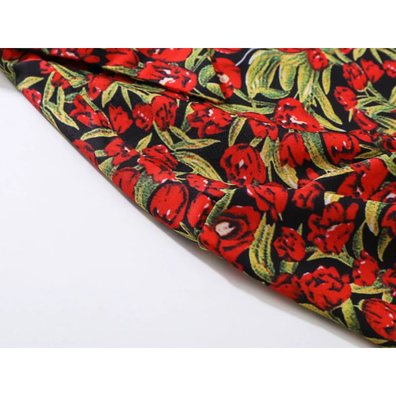 New for summer: floral print short-sleeved shirt