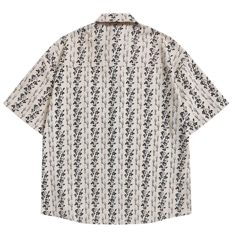 New for summer: floral print short-sleeved shirt