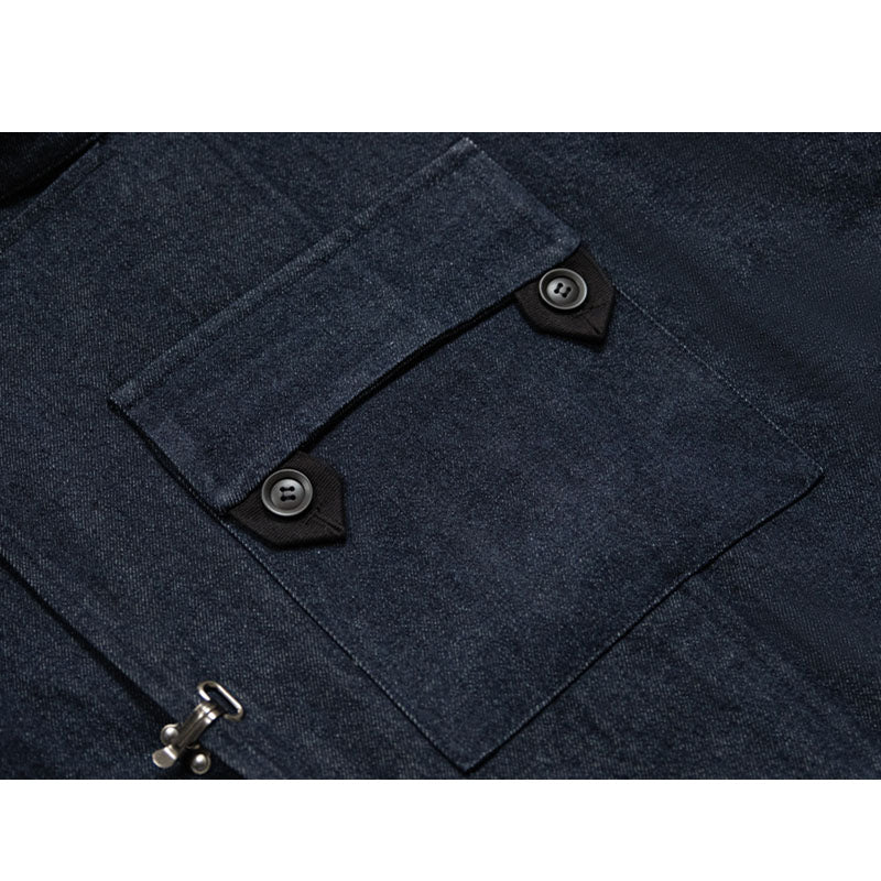 13oz Denim Swedish Army Motorcycle Denim Jacket