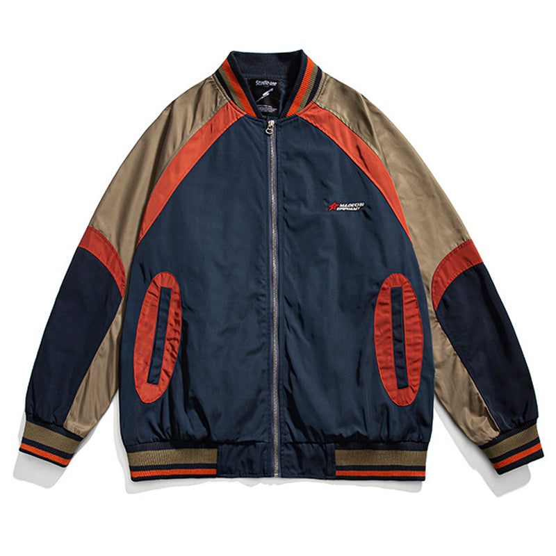 Embroidered stand-collar jacket