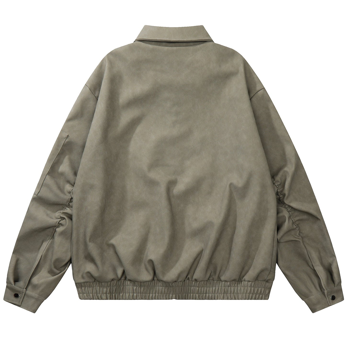 American casual simple classic leather jacket