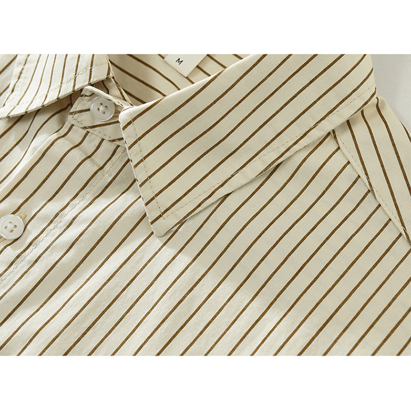 Baseball stripe short-sleeved shirt