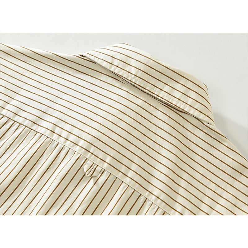 Baseball stripe short-sleeved shirt