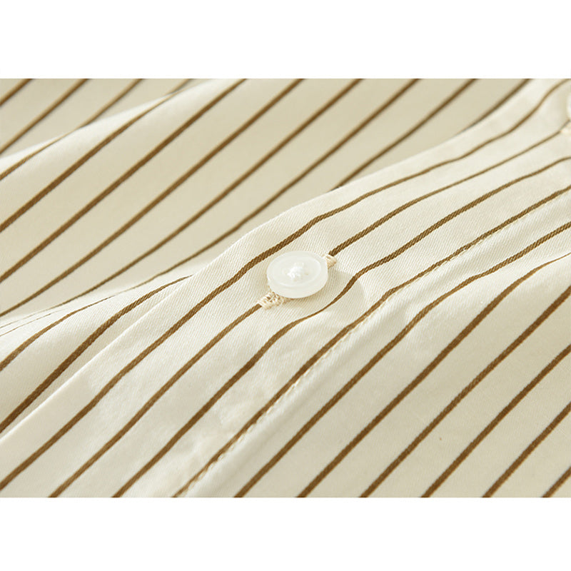 Baseball stripe short-sleeved shirt