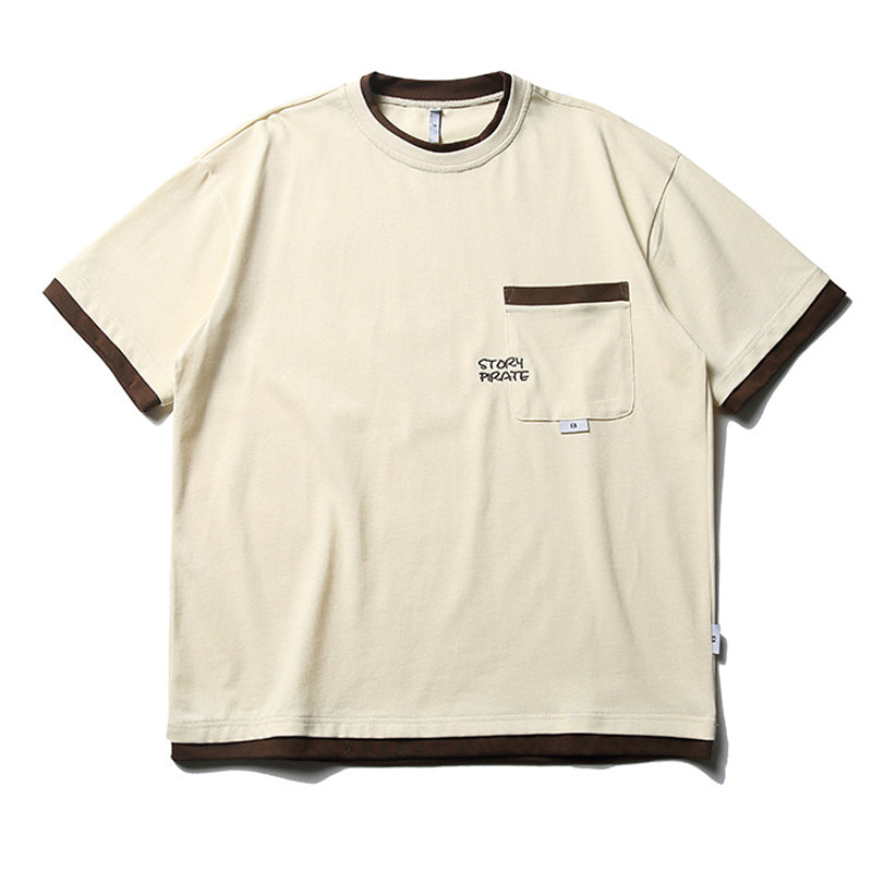 New for summer: plain crew neck T-shirt with pocket