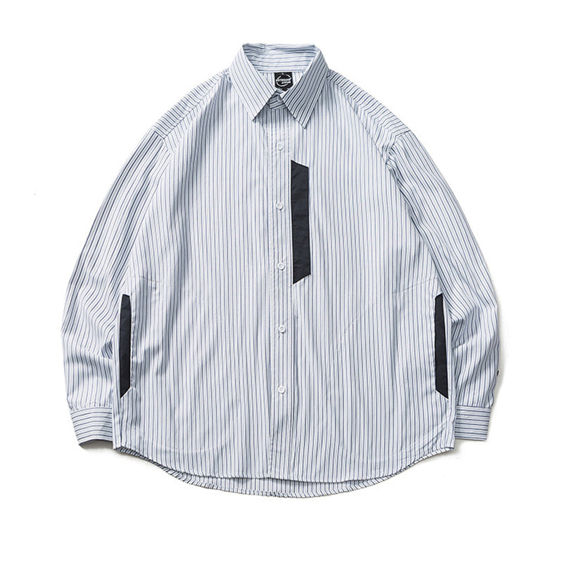 Classic striped long-sleeved shirt