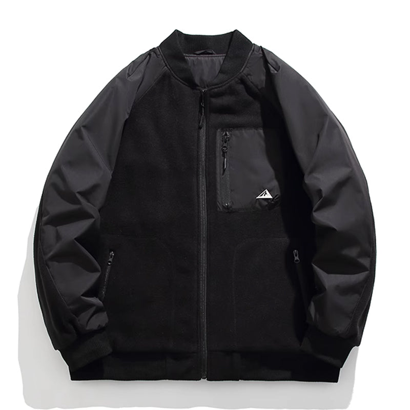 Padded fleece flight jacket