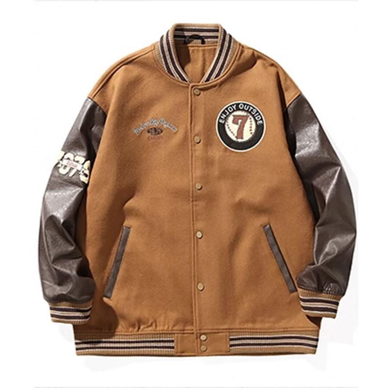 720g Baseball Clothing, Loose Fit, American Casual, Retro Cargo Jacket
