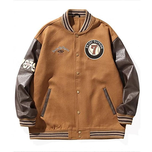 720g Baseball Clothing, Loose Fit, American Casual, Retro Cargo Jacket