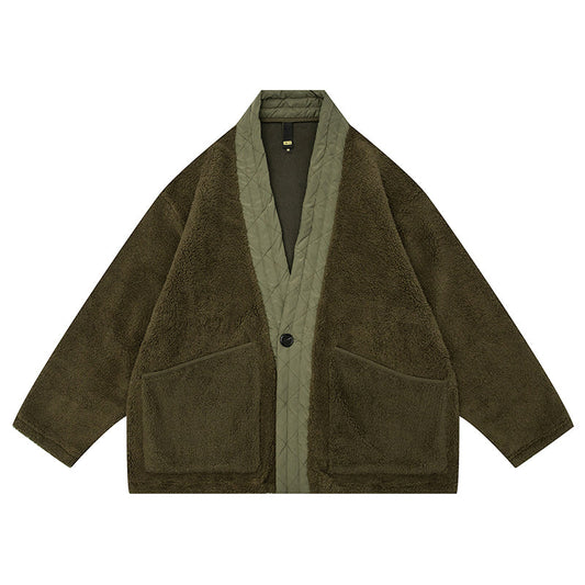 365g double-sided polar fleece improved half-jacket jacket