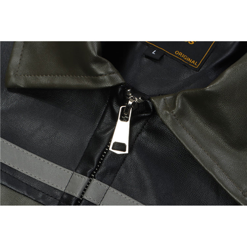 cityboy color-block PU jacket
