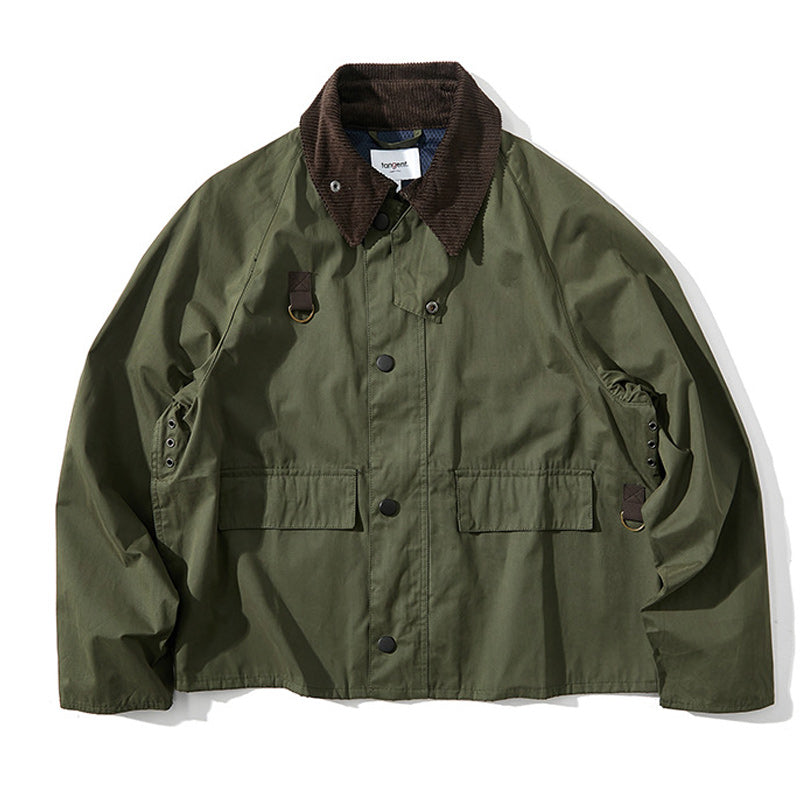 Corduroy neck casual jacket