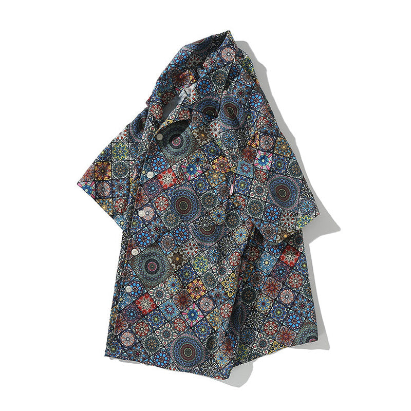 Hawaii "Summer Kaleidoscope" All-Over Print Aloha Shirt