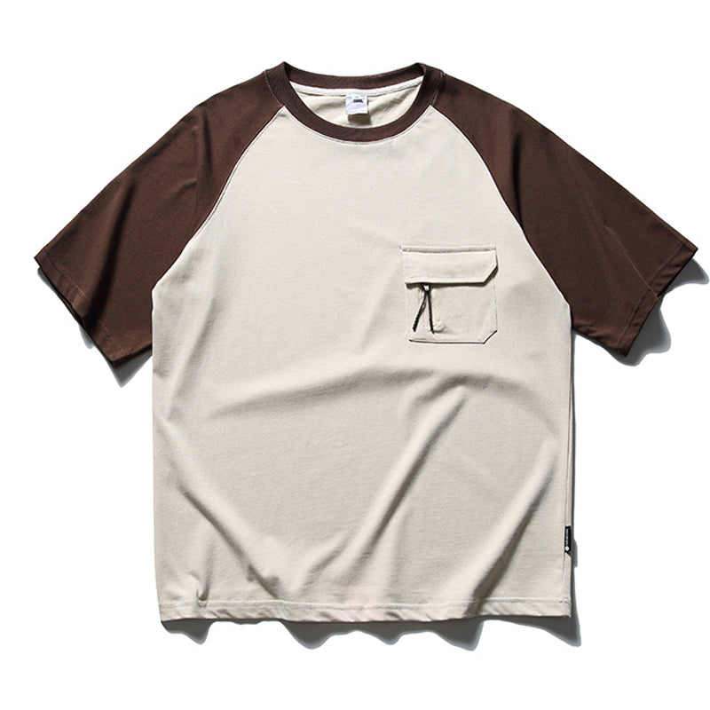 New summer color-blocked T-shirt