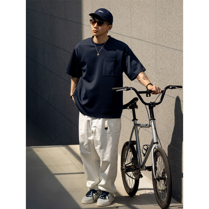 Quick-drying, non-iron functional pocket plain tee