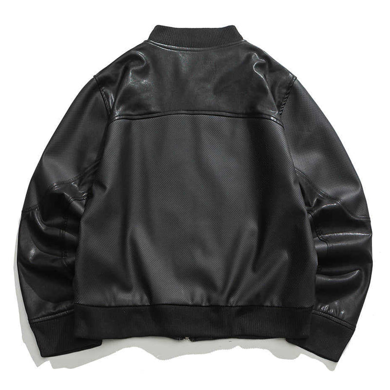 Retro Black Motorcycle Jacket