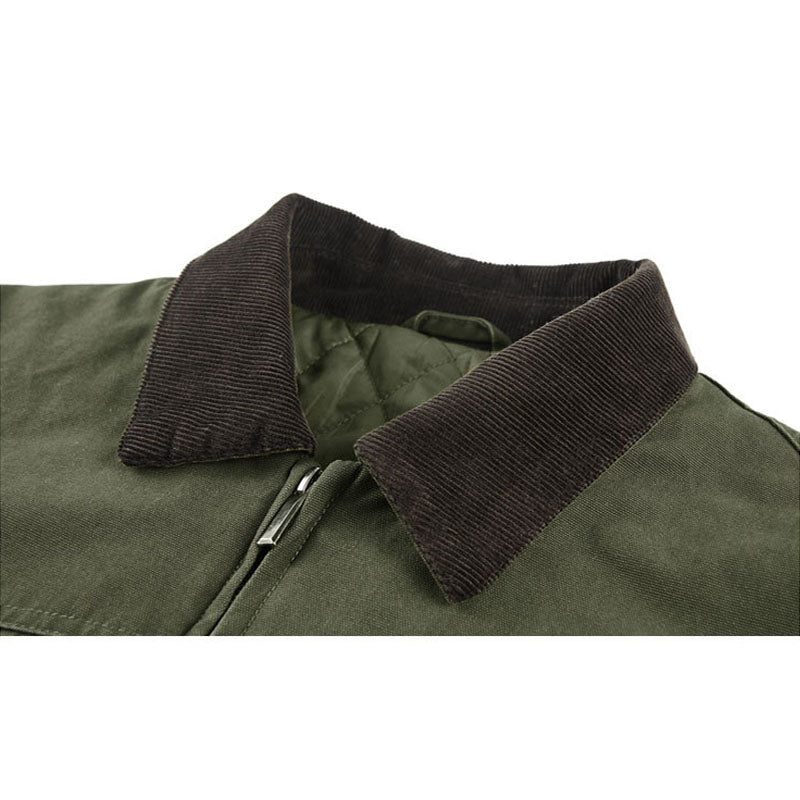 "M-4XL" Corduroy Neck Padded Jacket
