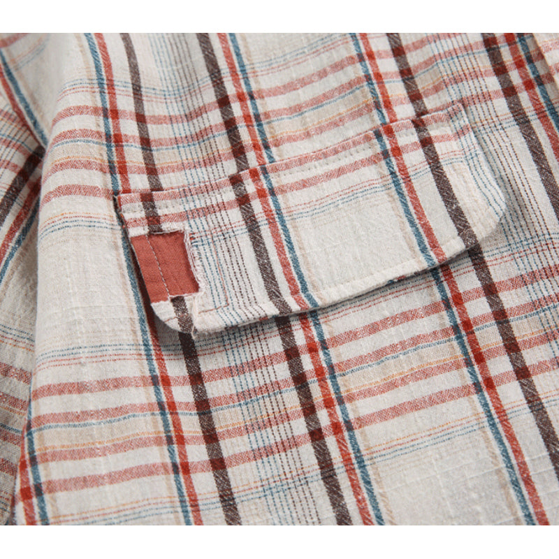 New summer multi-pocket short-sleeved work shirt