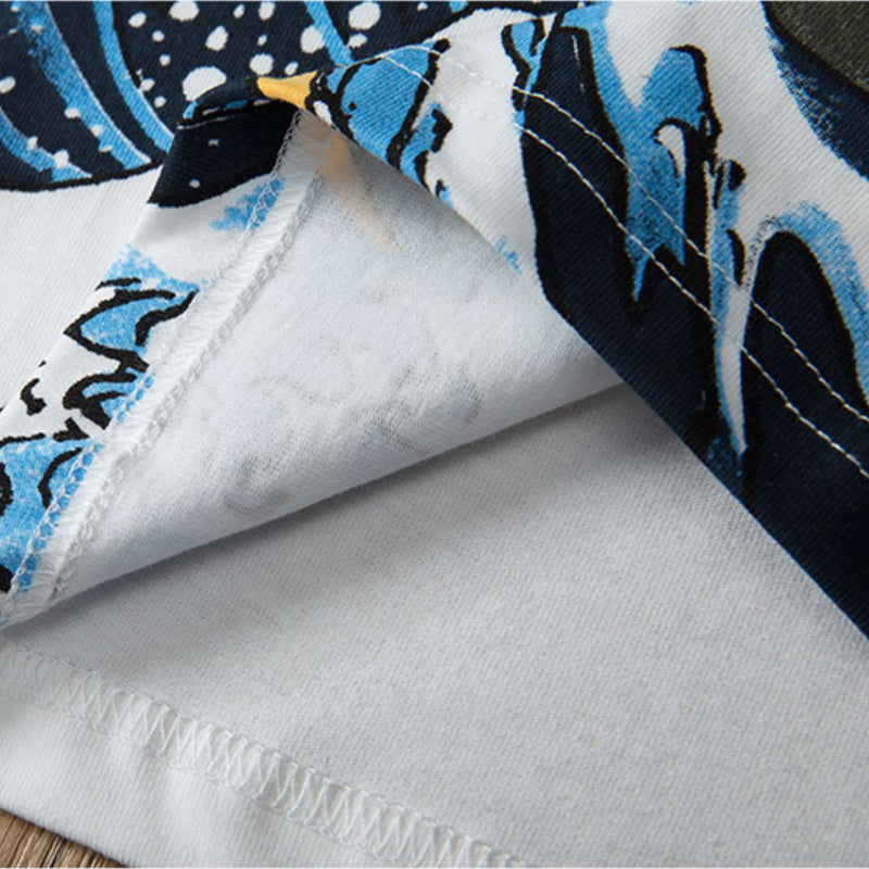 "Under the Wave off Kanagawa" Ukiyo-e style cotton T-shirt