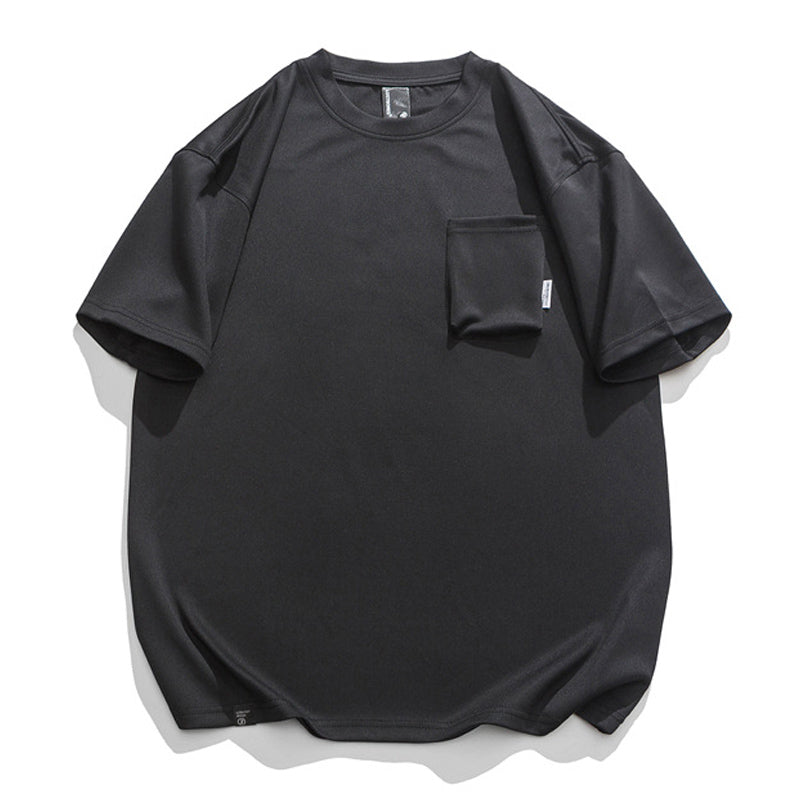 夏新作 無地 シンプル ポケット Tシャツ