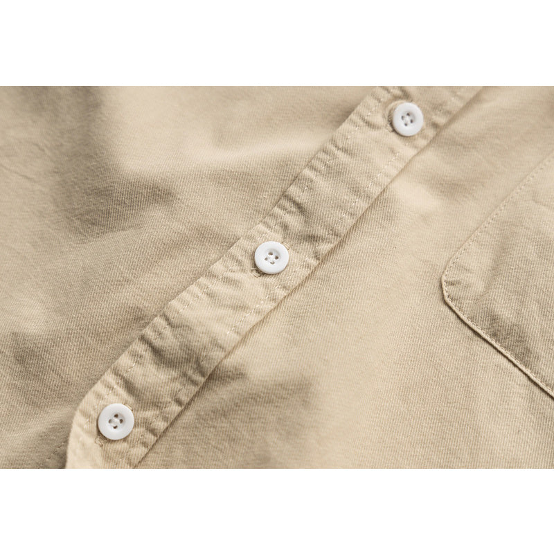Flap pocket plain work shirt