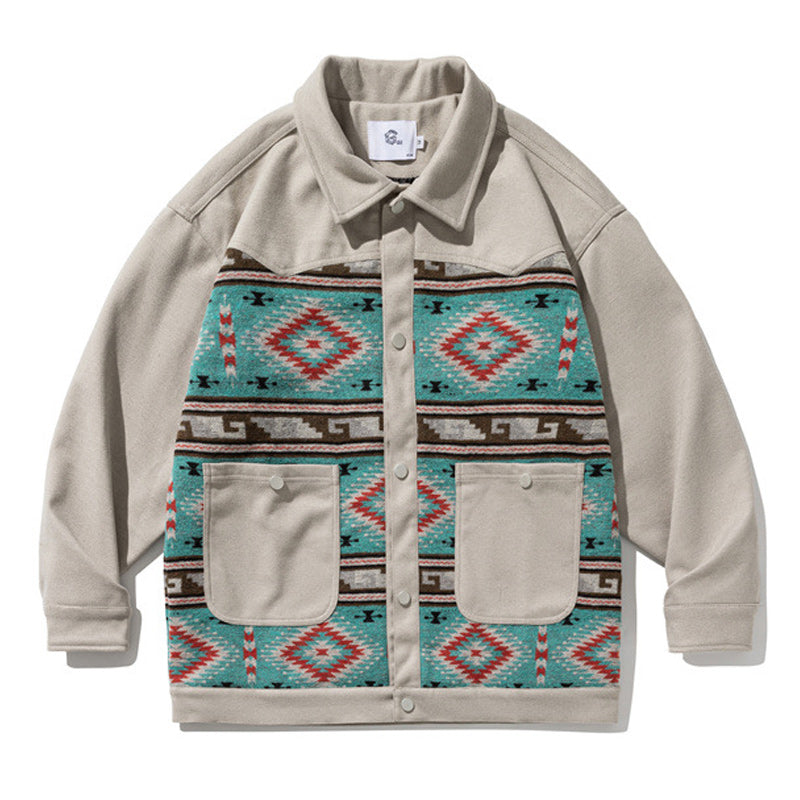 Ethnic NAVAJO patterned autumn jacket