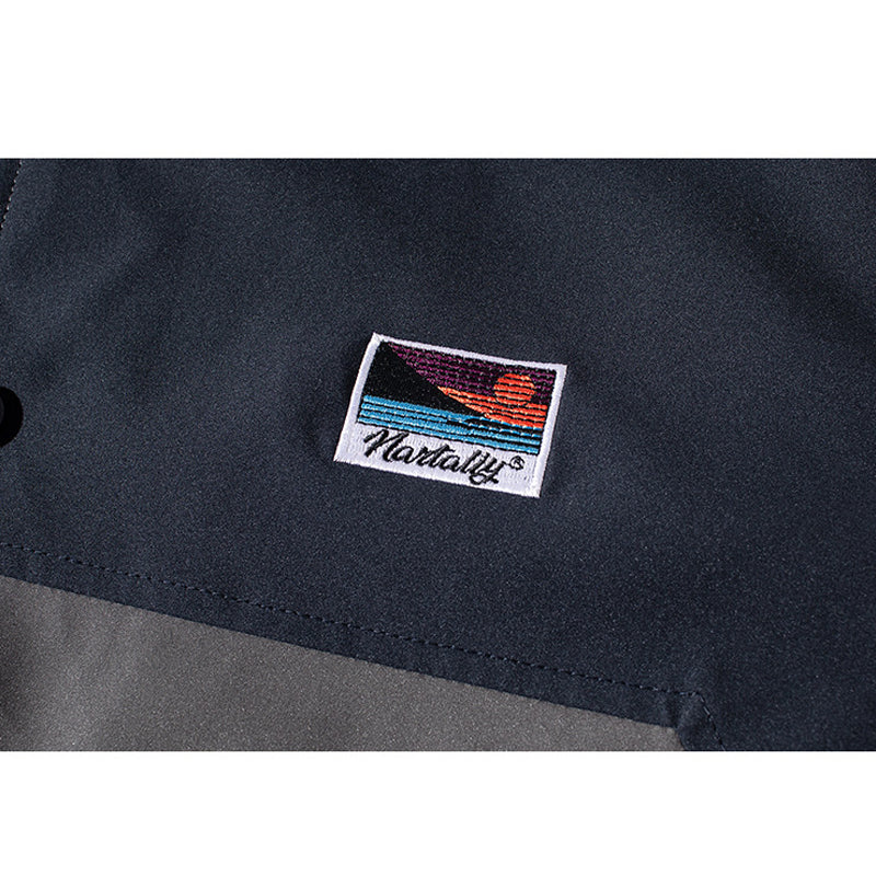Retro mixed color loose casual jacket