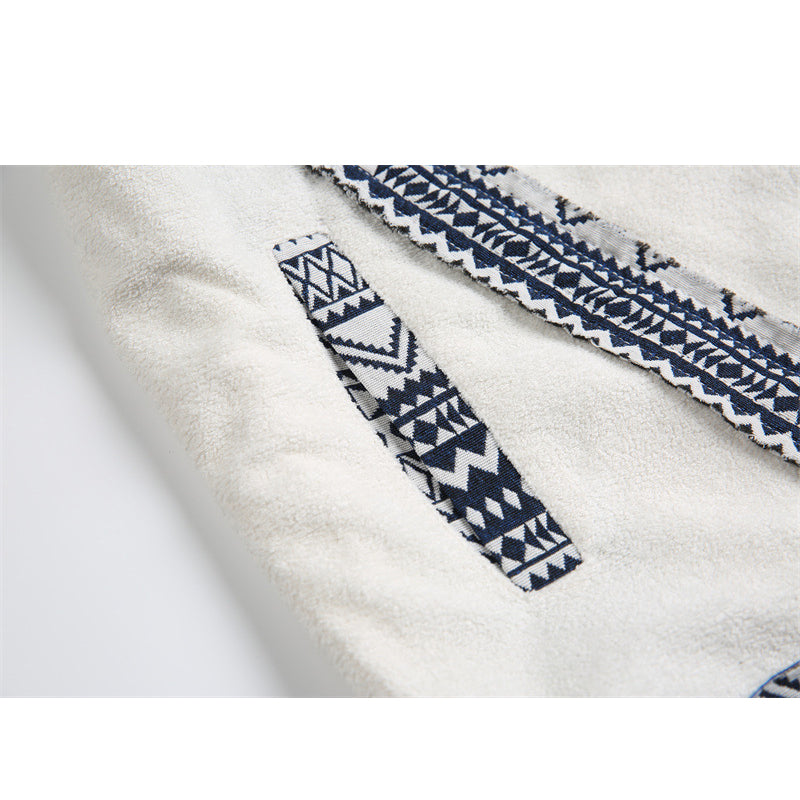 Ethnic switch lapel coat casual jacket