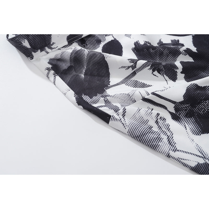 Retro fashion "Ink painting" long sleeve shirt
