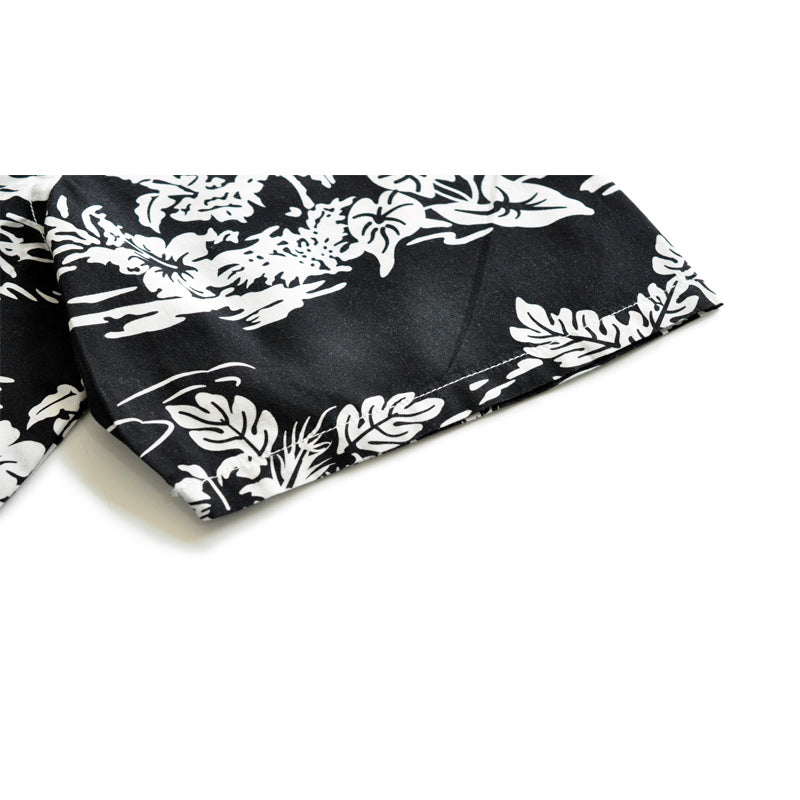 Choose from two botanical print aloha shirts