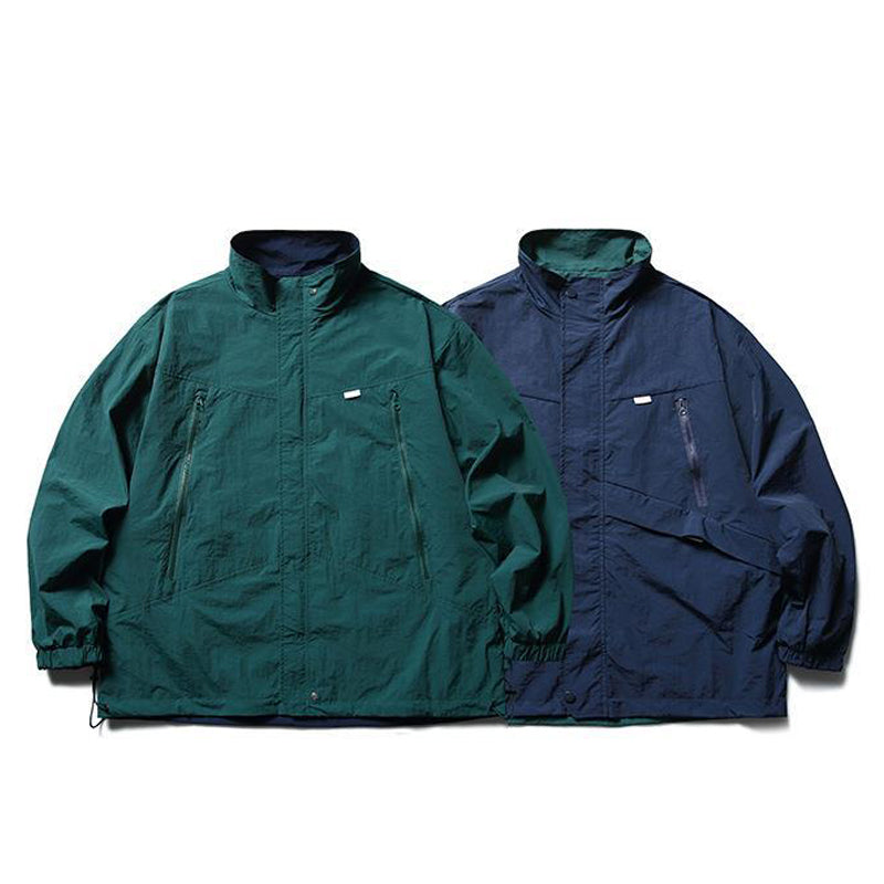 2-in-1 multi-pocket stand-collar work jacket