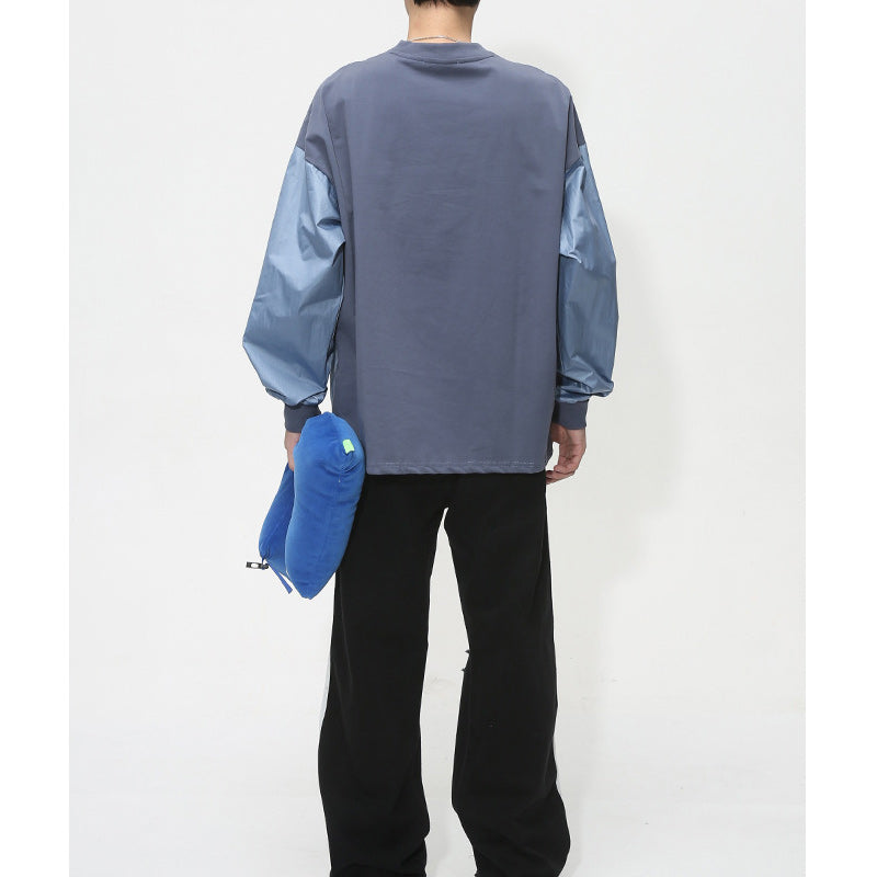 Three-color print fashion long-sleeved T-shirt