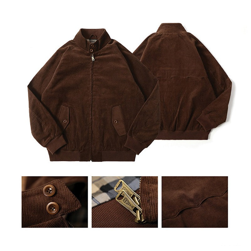 Corduroy G9 Stand Collar Harrington Jacket