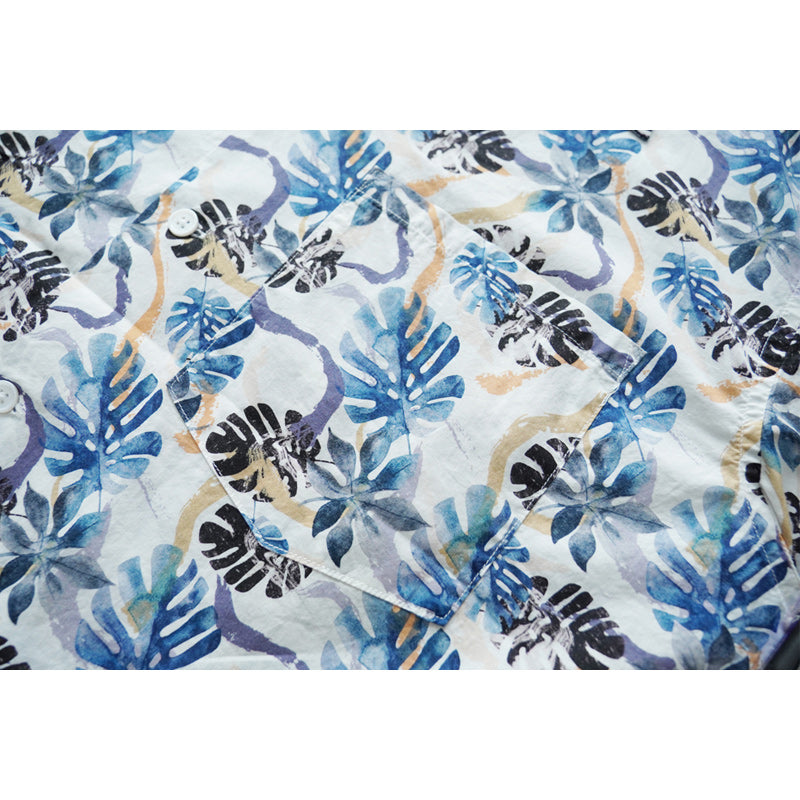 Monstera Print Cuban Shirt