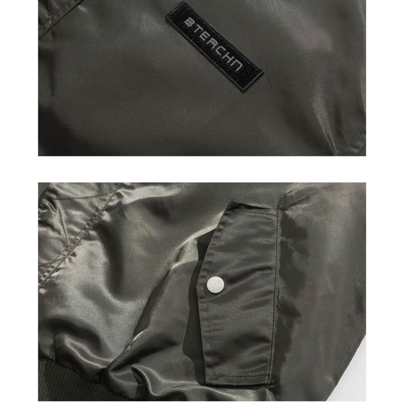 Men's Casual Solid Color Alphabet Zipper Coat