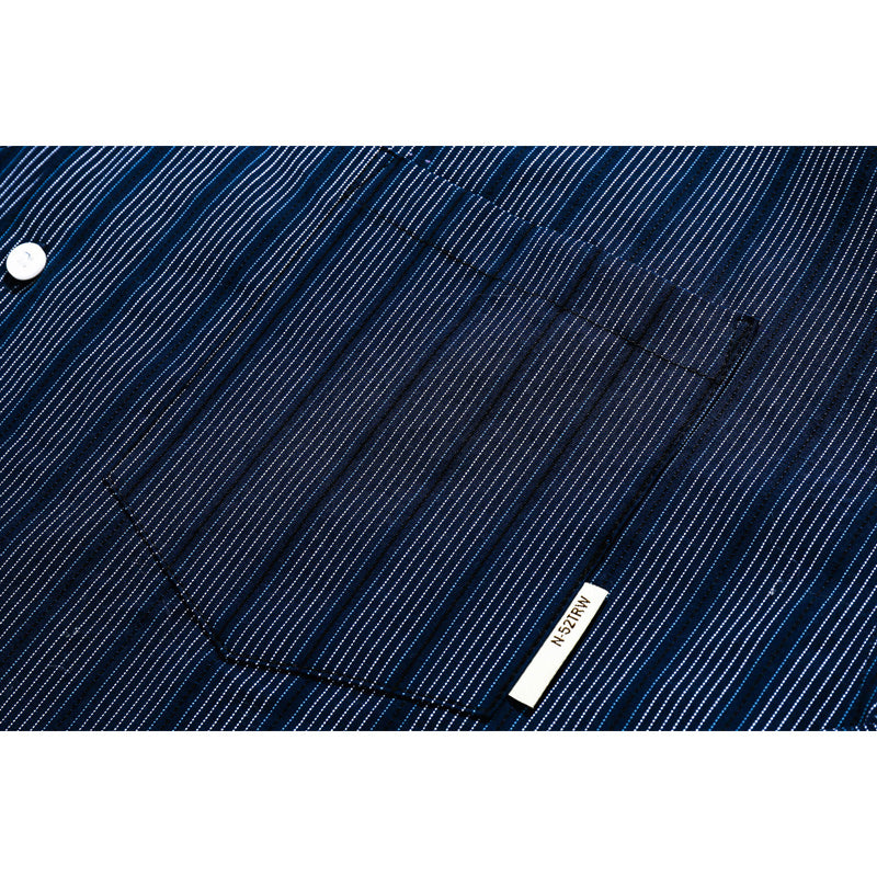 Classic Cuban striped short-sleeved shirt