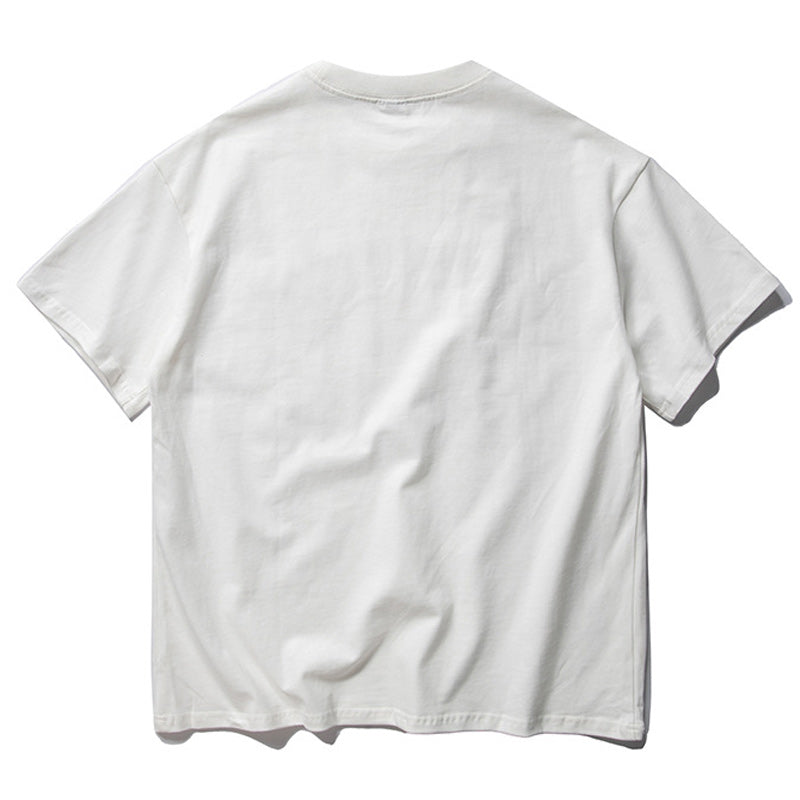 Embroidered Alphabet Casual Short Sleeve T-Shirt