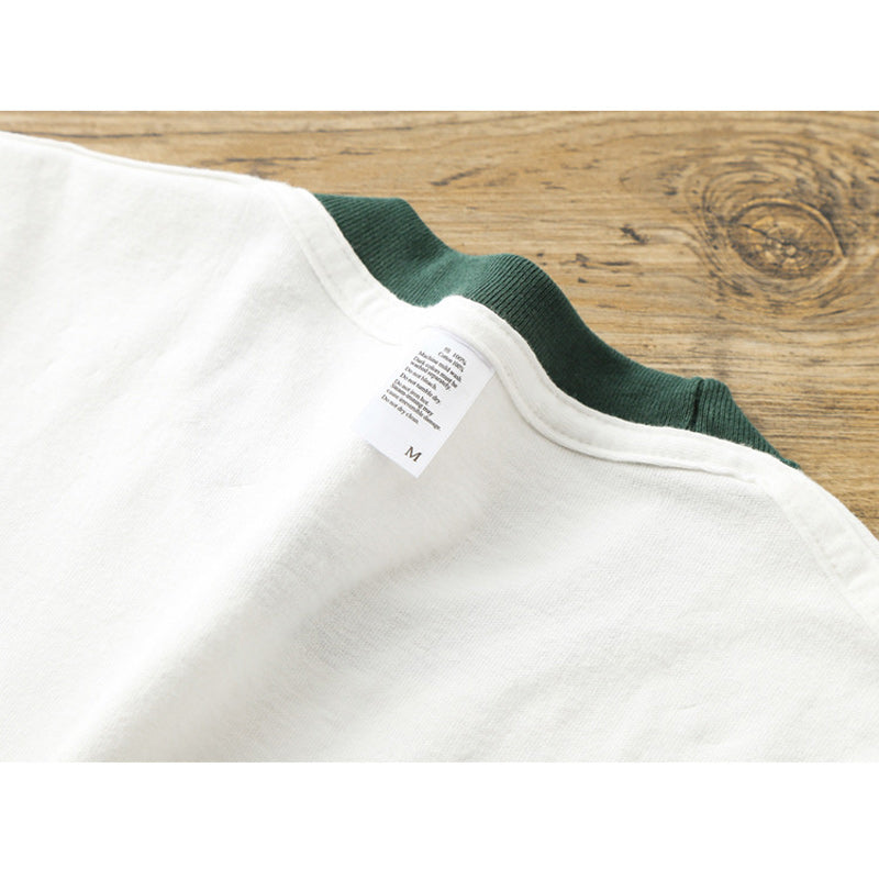 Vintage Alphabet Cotton Short Sleeve T-Shirt