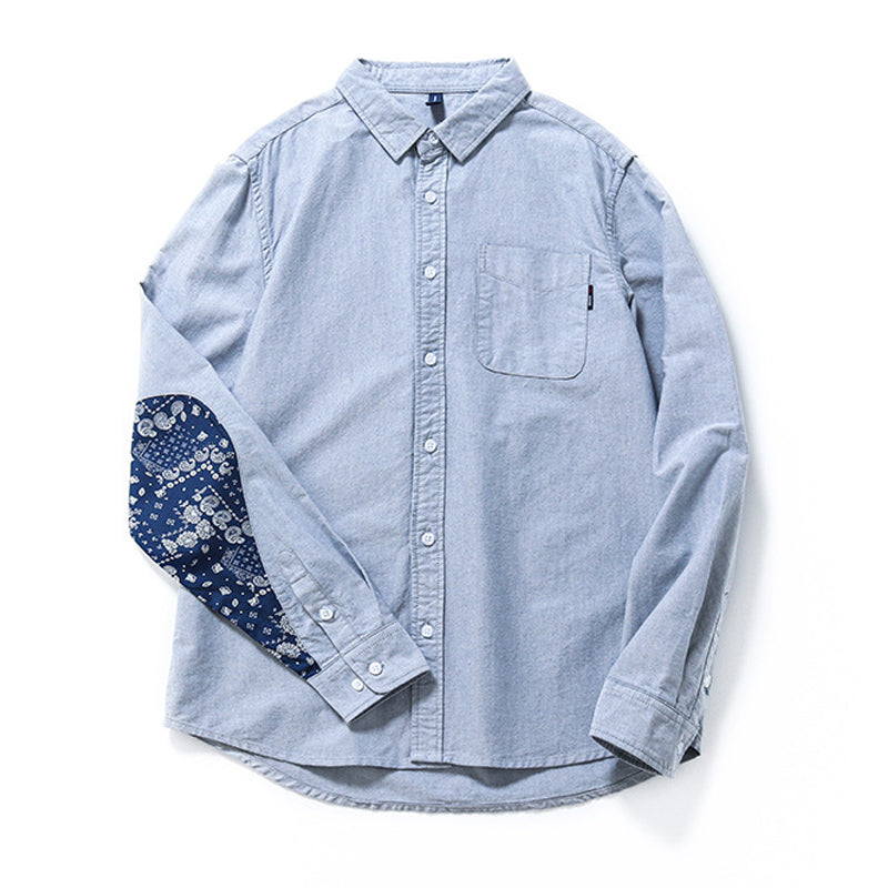 New Spring Washed Cashew Nuts Switch Shirt